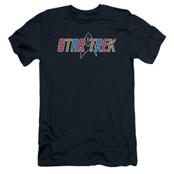 Star Trek - Mens Multi Colored Logo Slim Fit T-Shirt