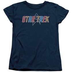 Star Trek - Womens Multi Colored Logo T-Shirt