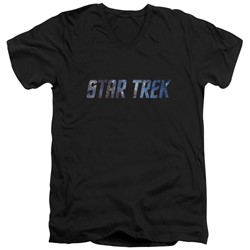 Star Trek - Mens Space Logo V-Neck T-Shirt