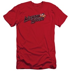 Mighty Mouse - Mens Might Logo Slim Fit T-Shirt