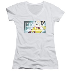 Mighty Mouse - Womens Mighty Rectangle V-Neck T-Shirt