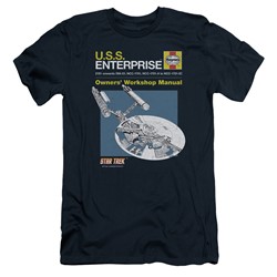 Star Trek - Mens Enterprise Manual Slim Fit T-Shirt