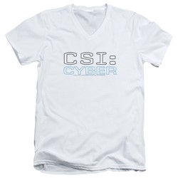 Csi: Cyber - Mens Logo V-Neck T-Shirt