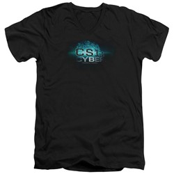 Csi: Cyber - Mens Thumb Print V-Neck T-Shirt