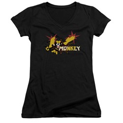Dexter's Laboratory - Womens Monkey V-Neck T-Shirt