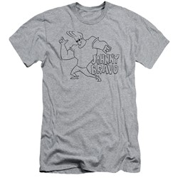 Johnny Bravo - Mens Jb Line Art Slim Fit T-Shirt