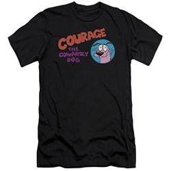 Courage The Cowardly Dog - Mens Courage Logo Slim Fit T-Shirt