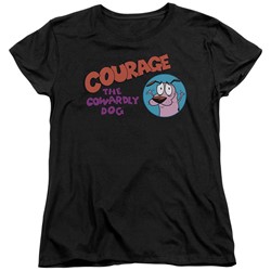 Courage The Cowardly Dog - Womens Courage Logo T-Shirt