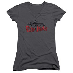 Grim Adventures Of Billy & Mandy - Womens Grim  Logo V-Neck T-Shirt