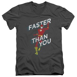 Dc - Mens Faster Than You V-Neck T-Shirt