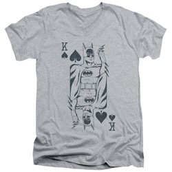 Dc - Mens Bat Card V-Neck T-Shirt