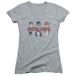 Dc - Womens Justice Lineup V-Neck T-Shirt