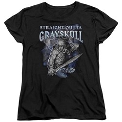 Masters Of The Universe - Womens Straight Outta Grayskull T-Shirt