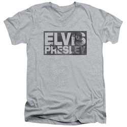 Elvis Presley - Mens Block Letters V-Neck T-Shirt