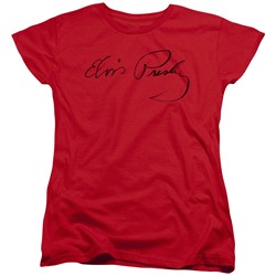 Elvis Presley - Womens Signature Sketch T-Shirt