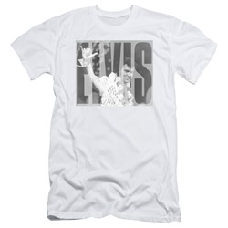 Elvis Presley - Mens Aloha Gray Slim Fit T-Shirt