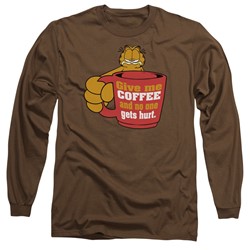 Garfield - Mens Give Me Coffee Long Sleeve T-Shirt