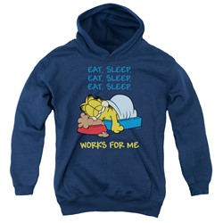 Garfield - Youth Works For Me Pullover Hoodie