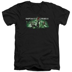 Infinite Crisis - Mens Ic Green V-Neck T-Shirt
