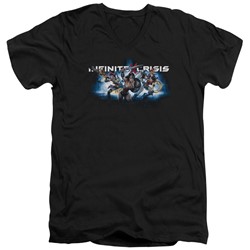 Infinite Crisis - Mens Ic Blue V-Neck T-Shirt