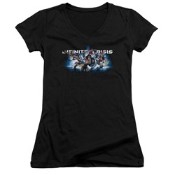 Infinite Crisis - Womens Ic Blue V-Neck T-Shirt