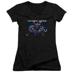 Infinite Crisis - Womens Ic Super V-Neck T-Shirt