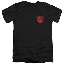 Judge Dredd - Mens Badge V-Neck T-Shirt