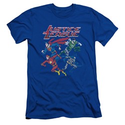 Justice League - Mens Pixel League Slim Fit T-Shirt