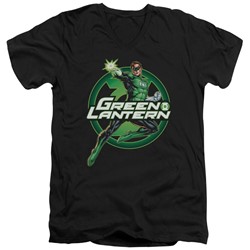 Justice League - Mens Lantern Glow V-Neck T-Shirt