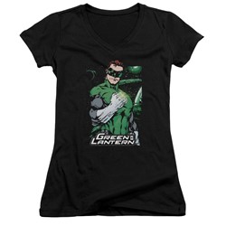 Justice League - Womens Fist Flare V-Neck T-Shirt