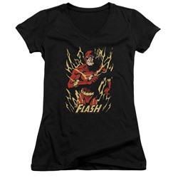 Justice League - Womens Flash Flare V-Neck T-Shirt