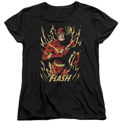 Justice League - Womens Flash Flare T-Shirt