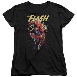 Justice League - Womens Ripping Apart T-Shirt