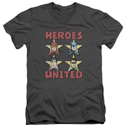 Justice League - Mens United Stars V-Neck T-Shirt