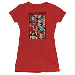 Justice League - Womens Rough Panels T-Shirt