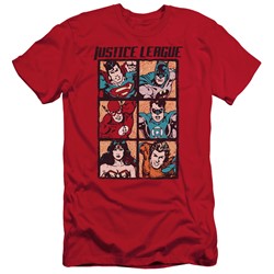 Justice League - Mens Rough Panels Slim Fit T-Shirt