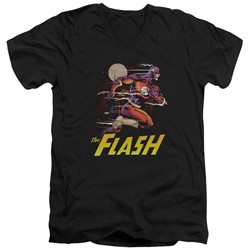Justice League - Mens City Run V-Neck T-Shirt