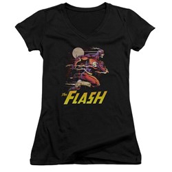 Justice League - Womens City Run V-Neck T-Shirt