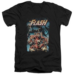 Justice League - Mens Electric Chair V-Neck T-Shirt