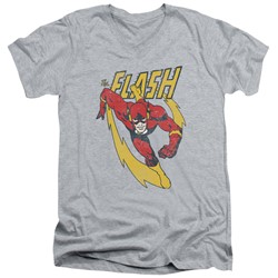 Justice League - Mens Lightning Trail V-Neck T-Shirt