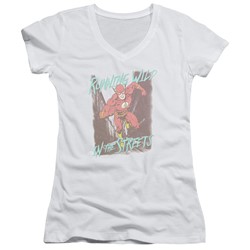 Justice League - Womens Running Wild V-Neck T-Shirt