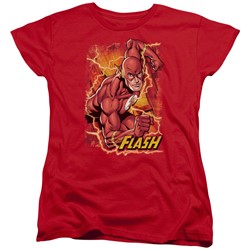 Justice League - Womens Flash Lightning T-Shirt