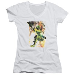 Justice League - Womens Painted Archer V-Neck T-Shirt