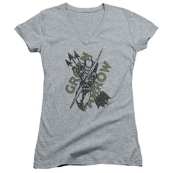 Justice League - Womens Archers Arrows V-Neck T-Shirt