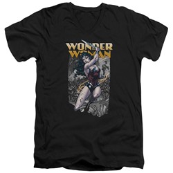Justice League - Mens Wonder Slice V-Neck T-Shirt