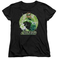 Justice League - Womens Green Static T-Shirt