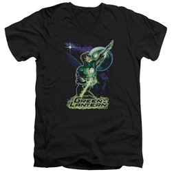 Justice League - Mens Hal Galaxy V-Neck T-Shirt