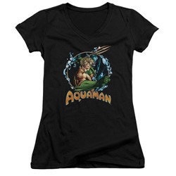 Justice League - Womens Ruler Of The Seas V-Neck T-Shirt