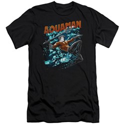 Justice League - Mens Aqua Bubbles Slim Fit T-Shirt