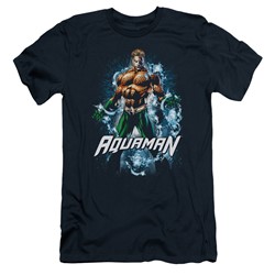 Justice League - Mens Water Powers Slim Fit T-Shirt